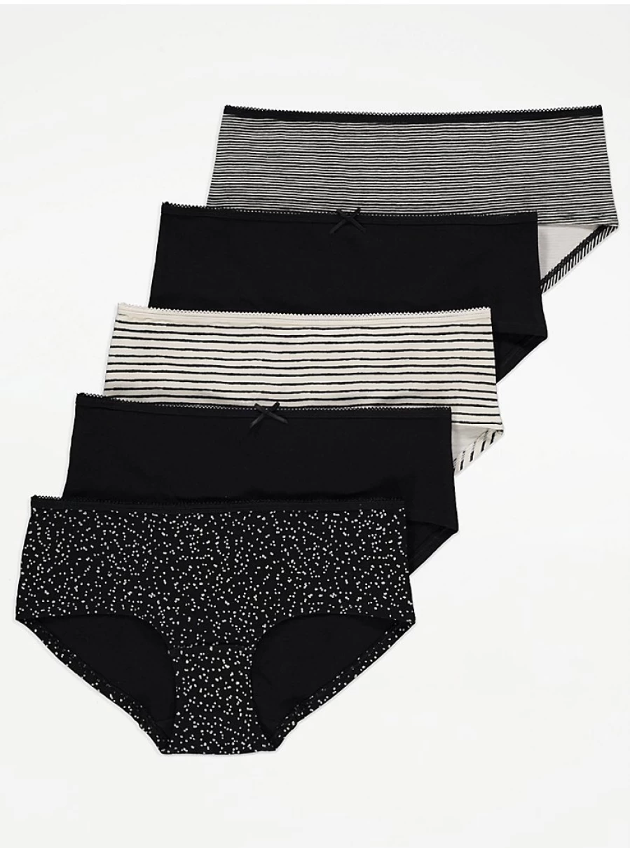 "George at Asda Printed Short Knickers 5 Pack - Comfortable Lingerie Set Reviews"