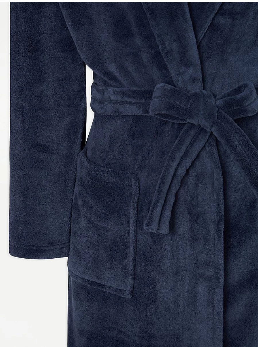 Men's Navy Fleece Dressing Gown by George at Asda – Warm & Comfortable Review