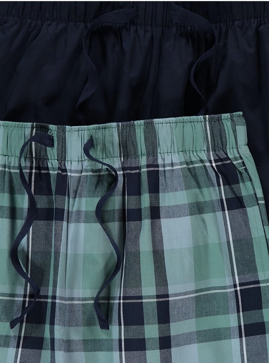 "George at Asda Men's 2-Pack Checked Lounge Pants - Comfortable Assorted Sleep Bottoms"