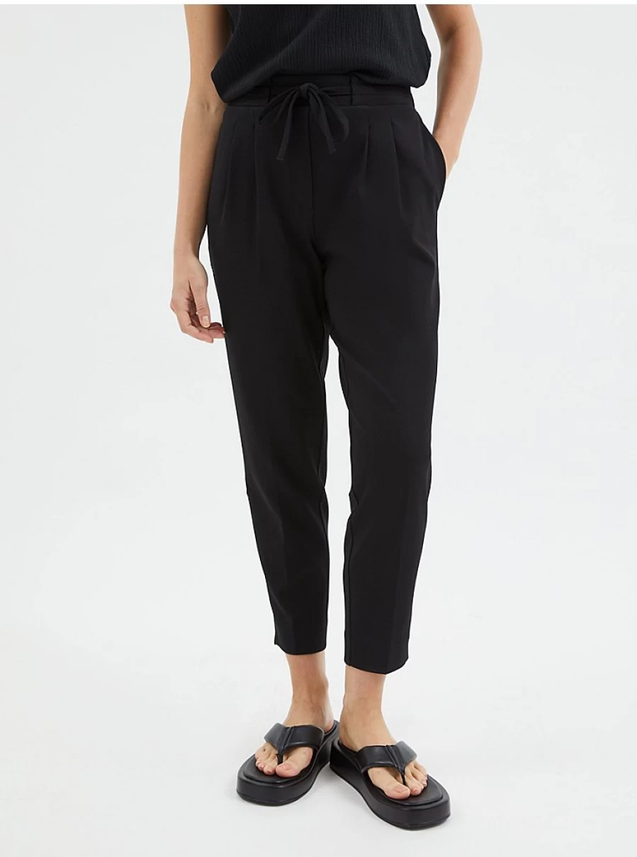 "George at Asda Women's Black Tie Waist Trousers | Stylish Formal Pants Review"