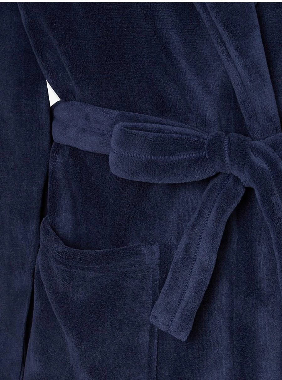 Men's Navy Fleece Dressing Gown by George at Asda – Warm & Comfortable Review
