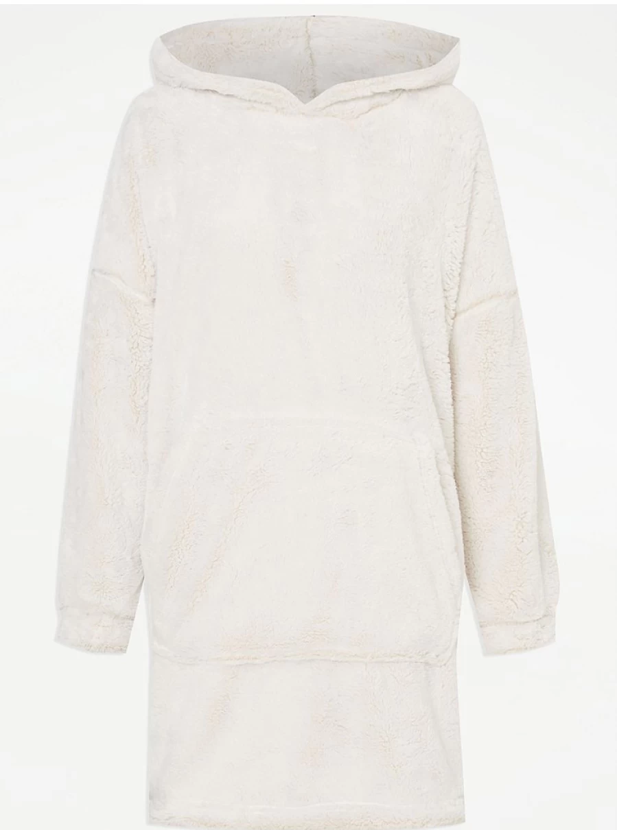 "George at Asda Women's Cream Fleece Snuggle Hoodie - Cozy Loungewear & Sleepwear Review"