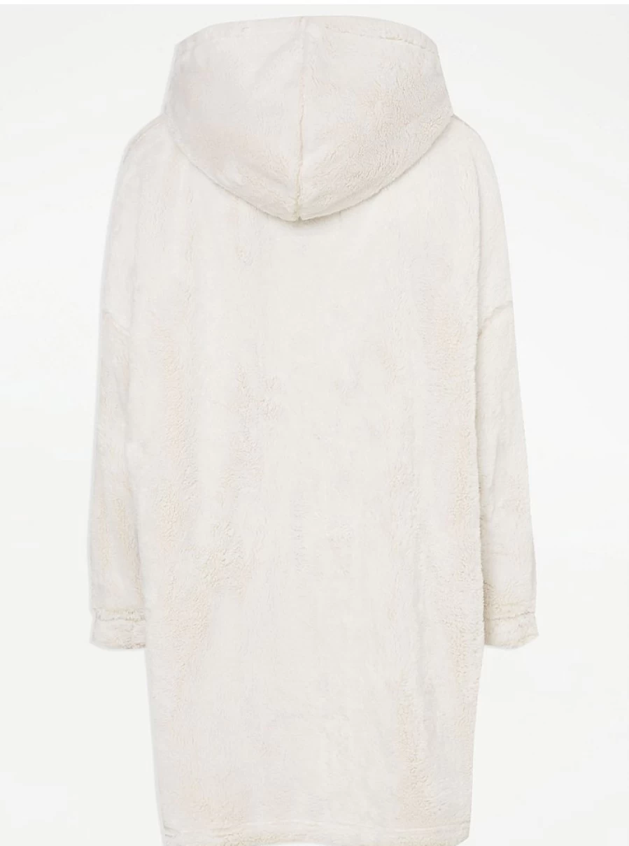"George at Asda Women's Cream Fleece Snuggle Hoodie - Cozy Loungewear & Sleepwear Review"