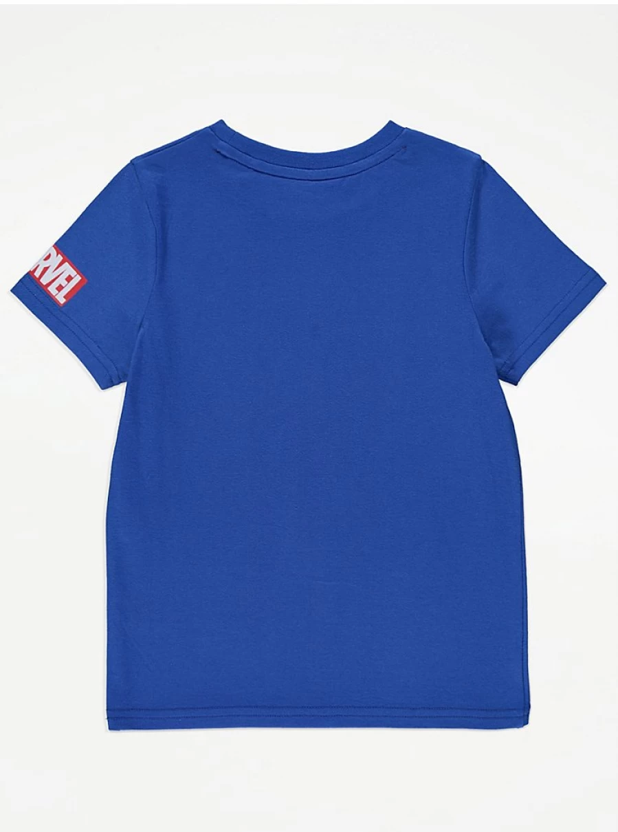 "George at Asda Boys' Marvel Spider-Man Blue Short Sleeve T-Shirt | Kids Superhero Tee"