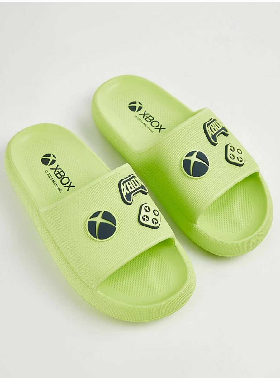 "George at Asda Boys' Xbox Neon Green Sliders – Kids' Comfortable Gaming Slides Review"