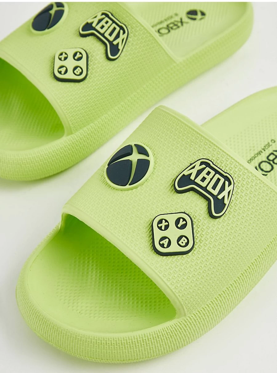 "George at Asda Boys' Xbox Neon Green Sliders – Kids' Comfortable Gaming Slides Review"