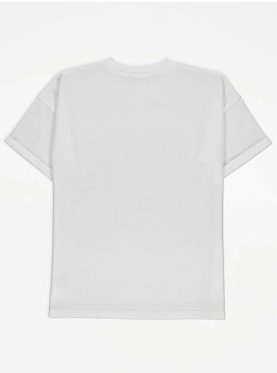 "George at Asda Kids' White 'Love You More' Glitter Gem T-Shirt | Sparkling Graphic Tee"