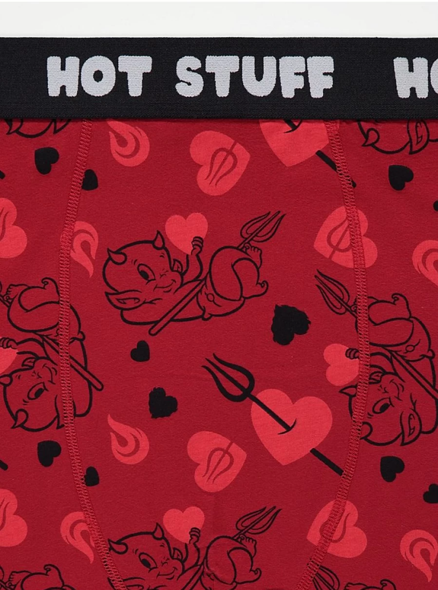 Men's George at Asda Hot Stuff Red Heart Boxer Trunks - Comfortable & Stylish Underwear