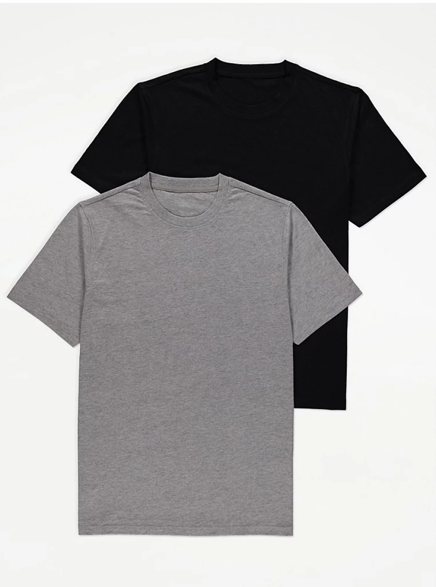 "George at Asda Men's Lounge T-Shirts 2 Pack – Comfort Fit Casual Crew Neck Tees"