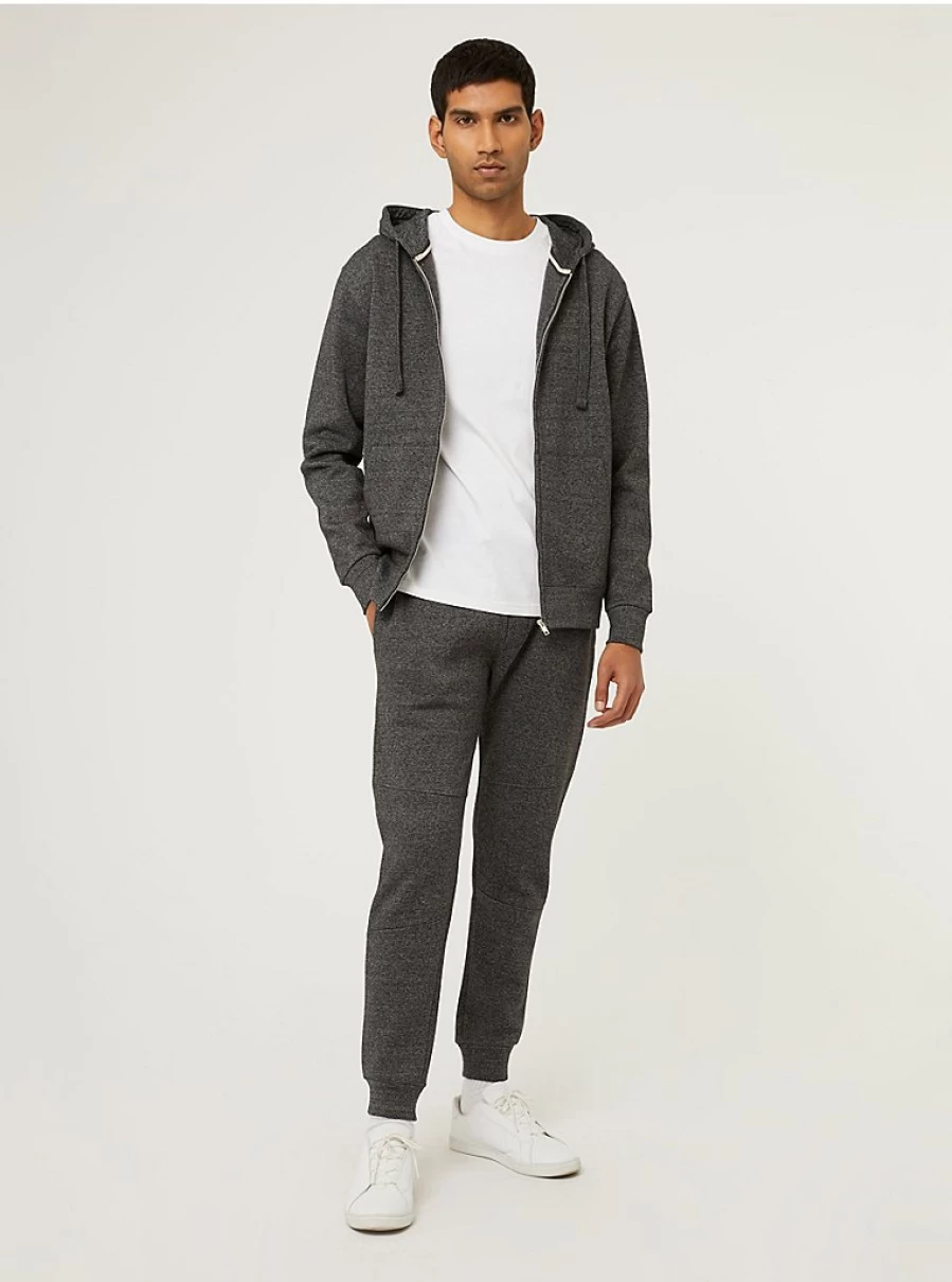 Men's Grey Basic Grindle Zip-Up Hoodie & Joggers Tracksuit Set | George at Asda