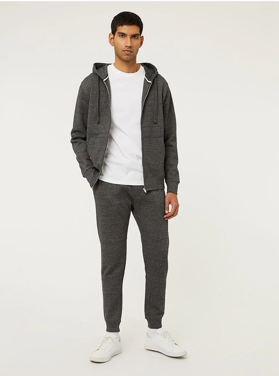 Men's Grey Basic Grindle Zip-Up Hoodie & Joggers Tracksuit Set | George at Asda