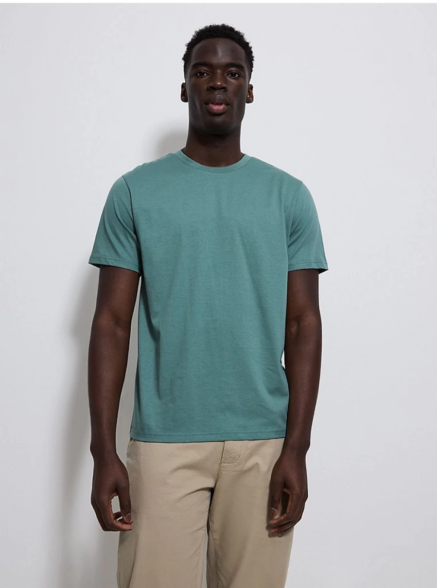 Men's Green Crew Neck T-Shirt | George at Asda | Comfortable Cotton Tee