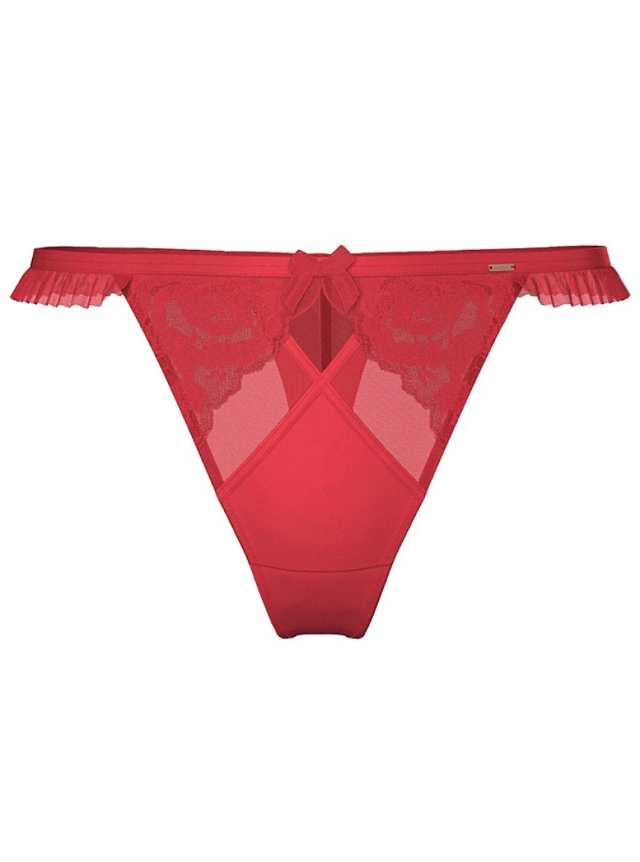 "George at Asda Entice Red Rose Embroidered Ruffle Thong Lingerie Review | Women's Underwear"
