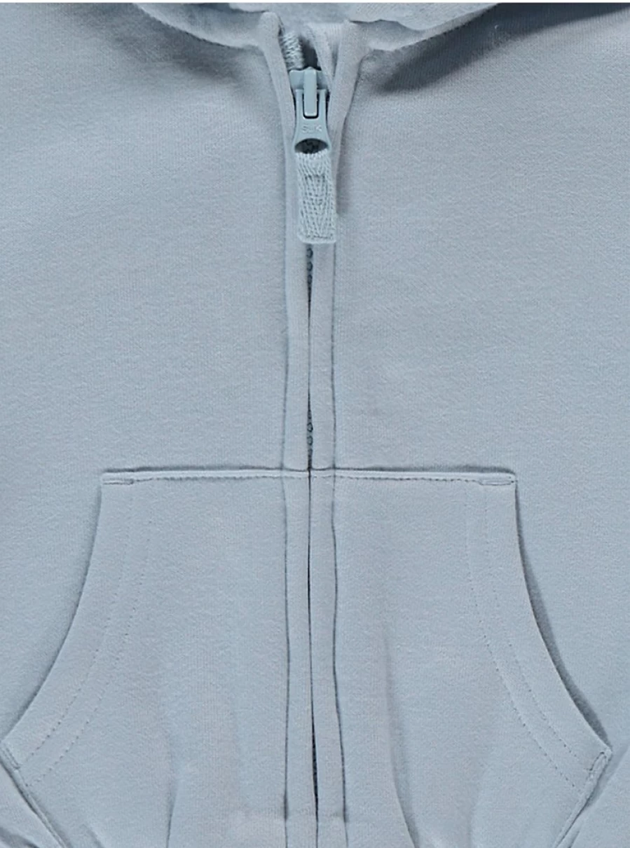 "George at Asda Boys Pale Blue Zip-Up Hoodie – Comfortable Kids Hooded Sweatshirt Review"