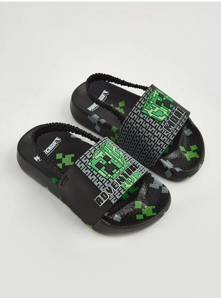 "Minecraft Creeper Sliders for Boys | George at Asda Kids' Shoes Review"