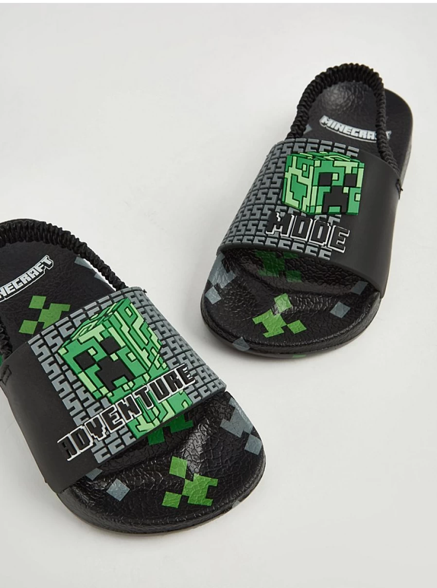 "Minecraft Creeper Sliders for Boys | George at Asda Kids' Shoes Review"