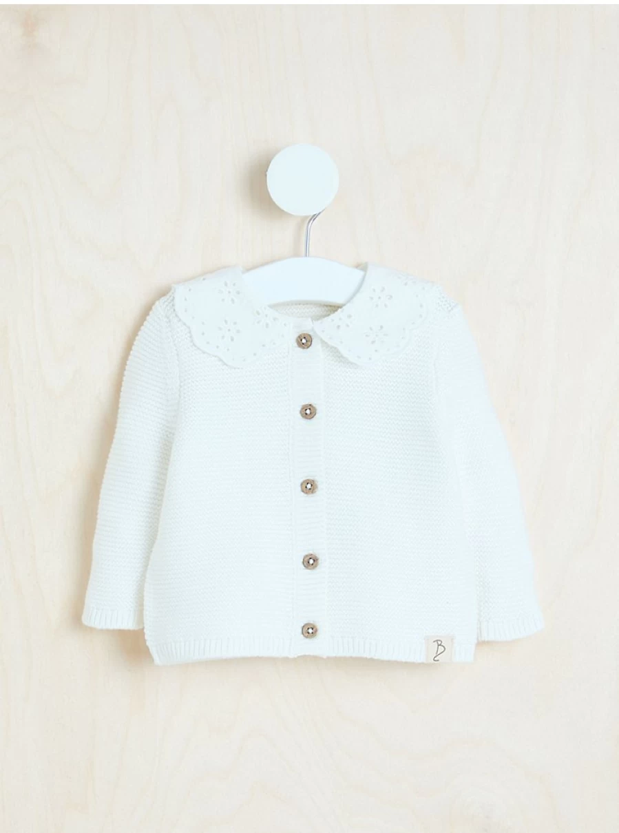 "George at Asda Baby White Knitted Collared Cardigan – Billie Faiers Style Review"