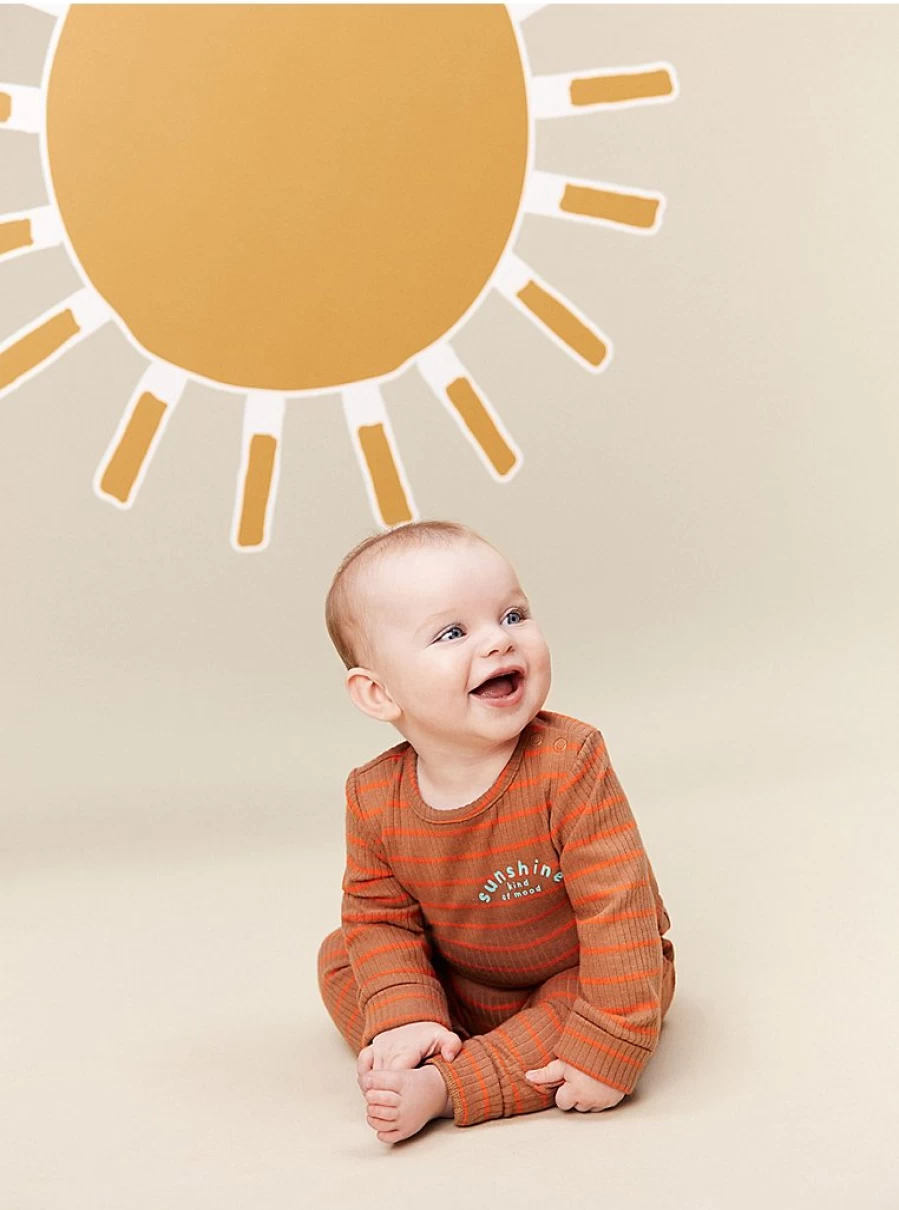 "George at Asda Baby Girls' Striped Bodysuit, Leggings & Hat Set - Little Angels Outfit Review"