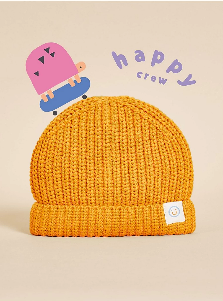 "George at Asda Baby Knitted Beanie Hat - Little Angels Ochre Review"
