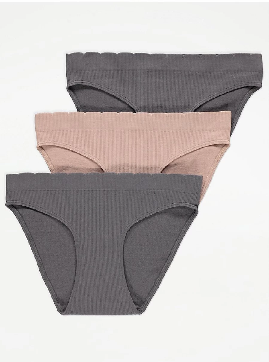 "George at Asda Seamless High Leg Knickers 3 Pack - Ribbed Comfort Fit Lingerie Review"