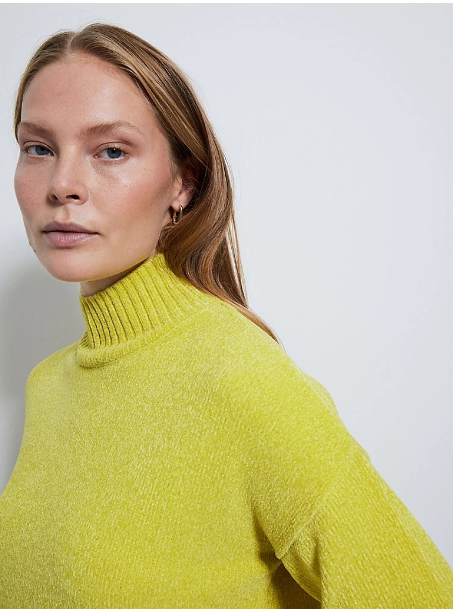 Women's Yellow Chenille Knit Sweater | Soft Winter Pullover | George at Asda