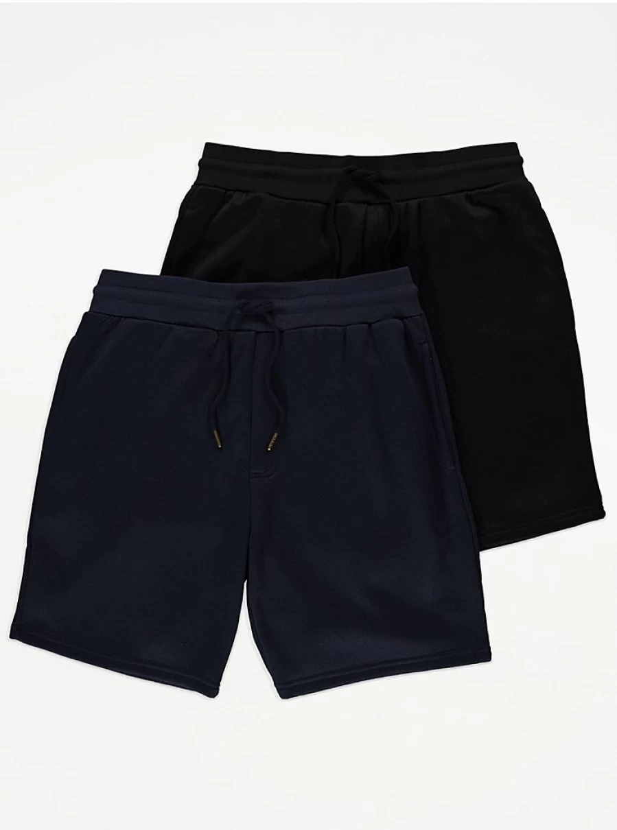"George at Asda Men's Assorted 2-Pack Jersey Shorts – Comfort & Style"