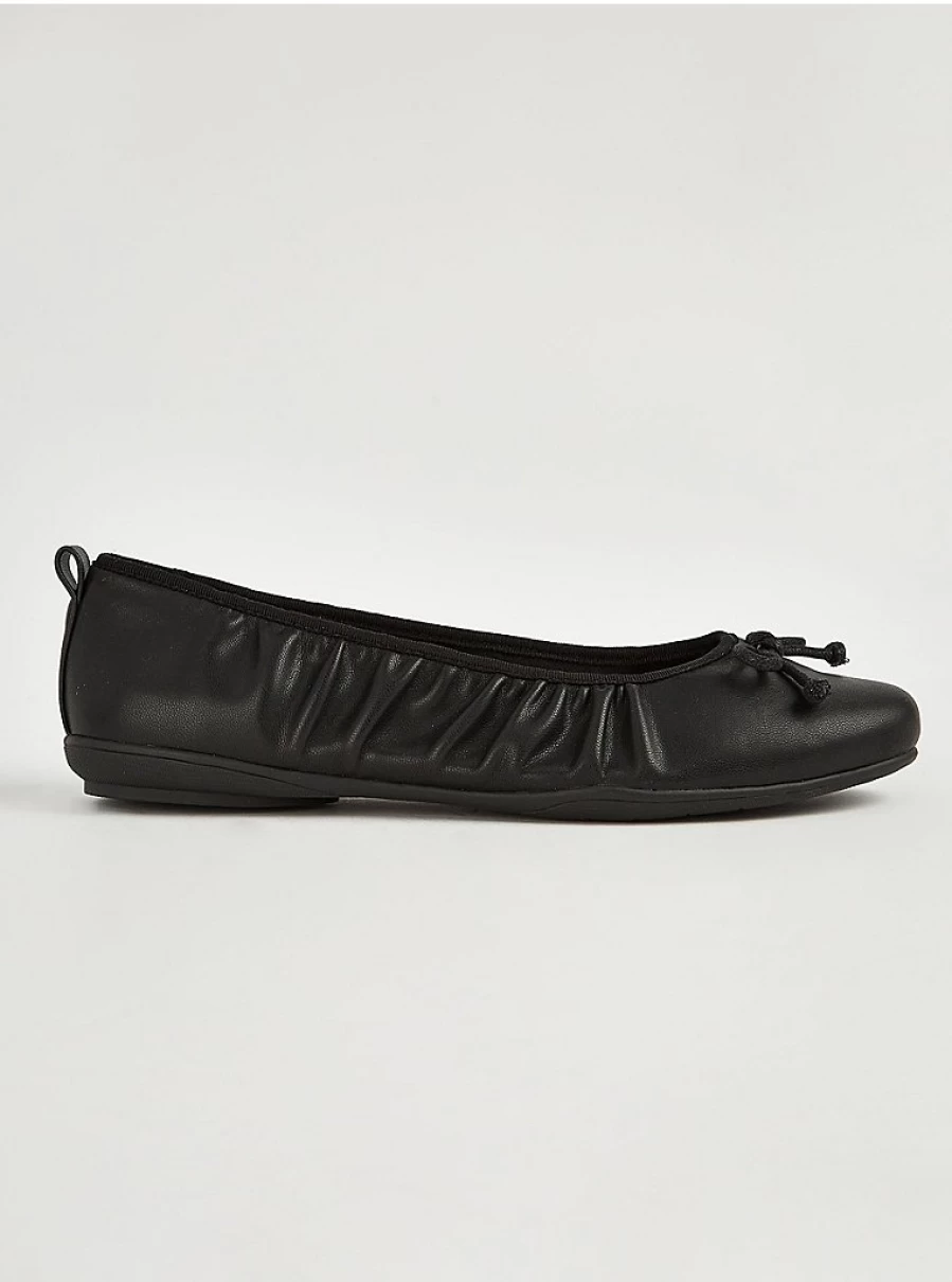 Women's Black Ruched Ballet Flats by George at Asda | Comfortable & Stylish Review
