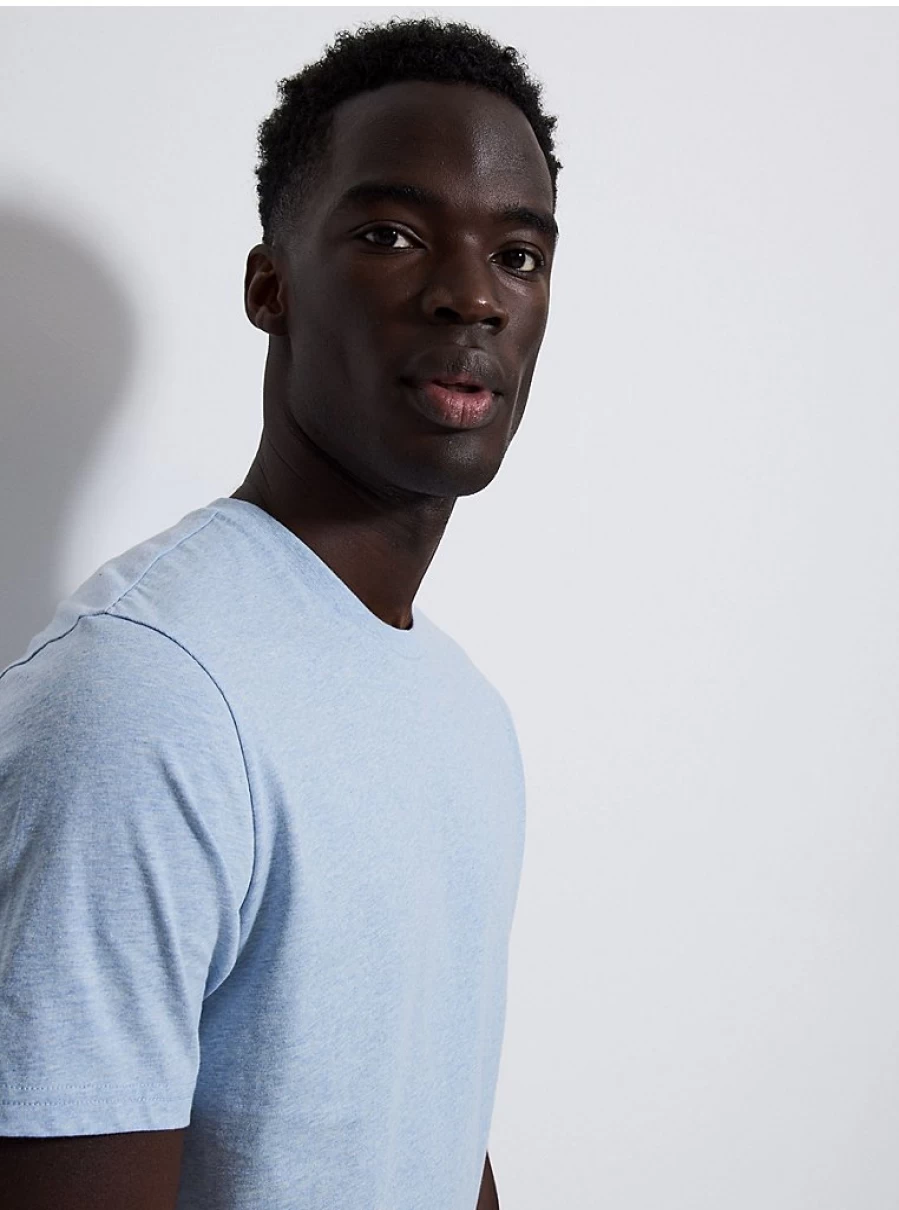 "George at Asda Men's Light Blue Marl Crew Neck T-Shirt – Comfort & Style"