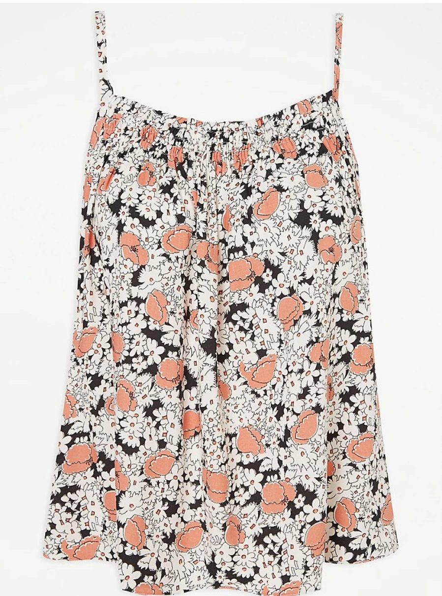"George at Asda Women's Floral Shirred Cami Top | Review & Style Guide"