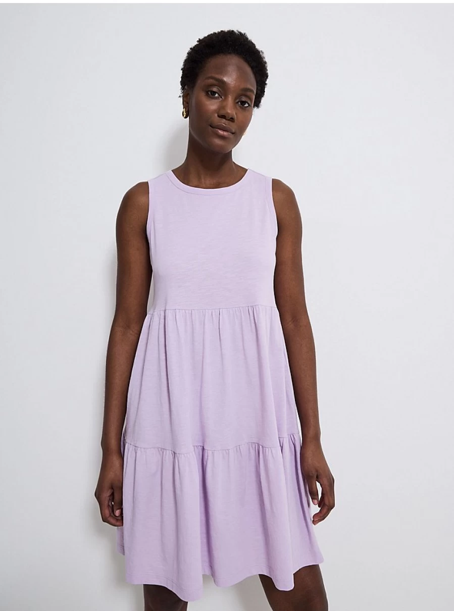 "George at Asda Women's Lilac Sleeveless Tiered Mini Dress – Reviews & Style Guide"