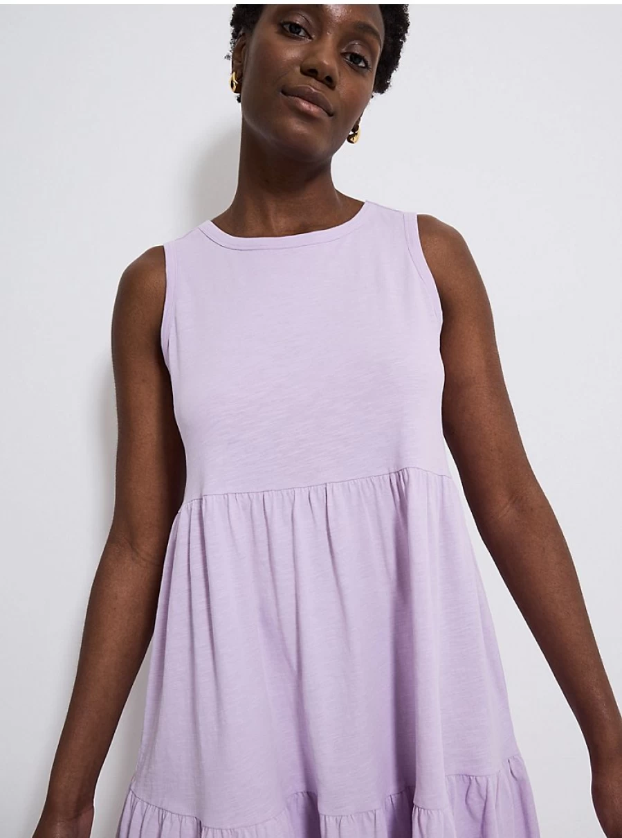 "George at Asda Women's Lilac Sleeveless Tiered Mini Dress – Reviews & Style Guide"