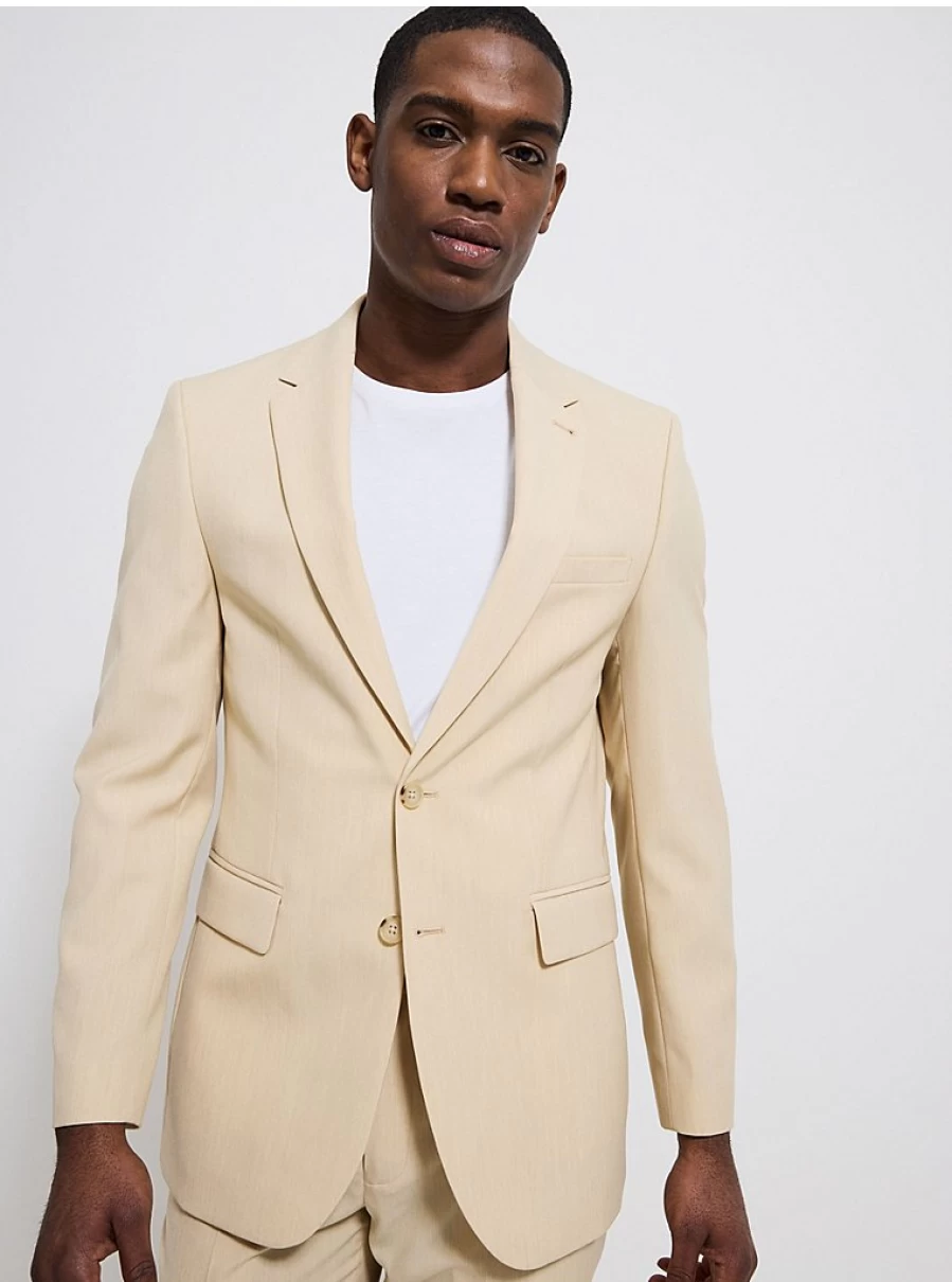 Men's Beige Suit Jacket by George at Asda – Stylish & Comfortable Blazer for Formal Wear