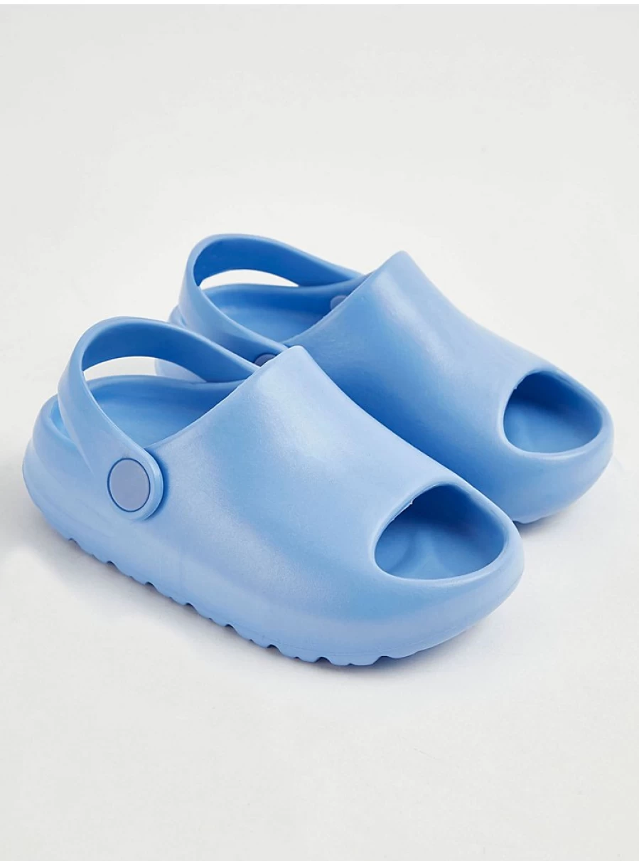 "George at Asda Girls' Blue Chunky Back Strap Sliders | Kids' Comfort Sandals Reviews"