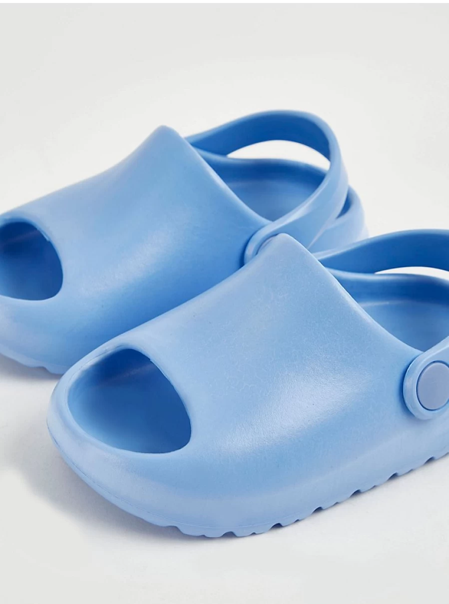 "George at Asda Girls' Blue Chunky Back Strap Sliders | Kids' Comfort Sandals Reviews"
