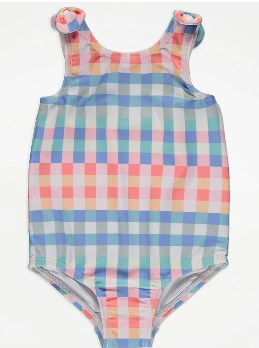 "George at Asda Baby Bright Gingham Swimsuit – Reviews & Features"