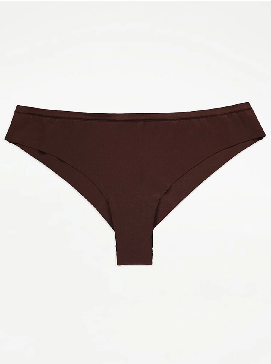 "George at Asda Deep Nude No VPL Brazilian Knickers 3-Pack | Seamless Underwear for Women"