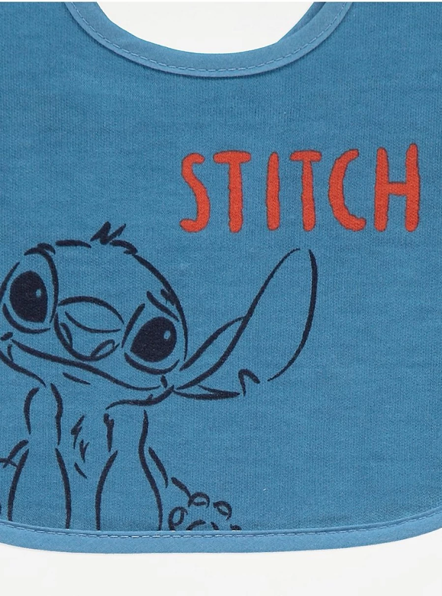 George at Asda Disney Lilo & Stitch Baby Bibs 5-Pack - Soft, Absorbent & Adorable Character Designs