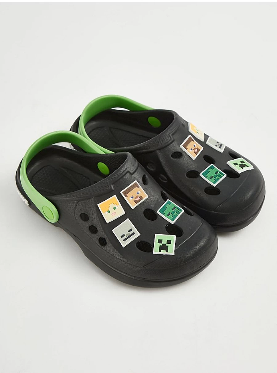 "George at Asda Boys' Minecraft Black Badge Clogs – Kids' Comfortable Slip-On Shoes Review"