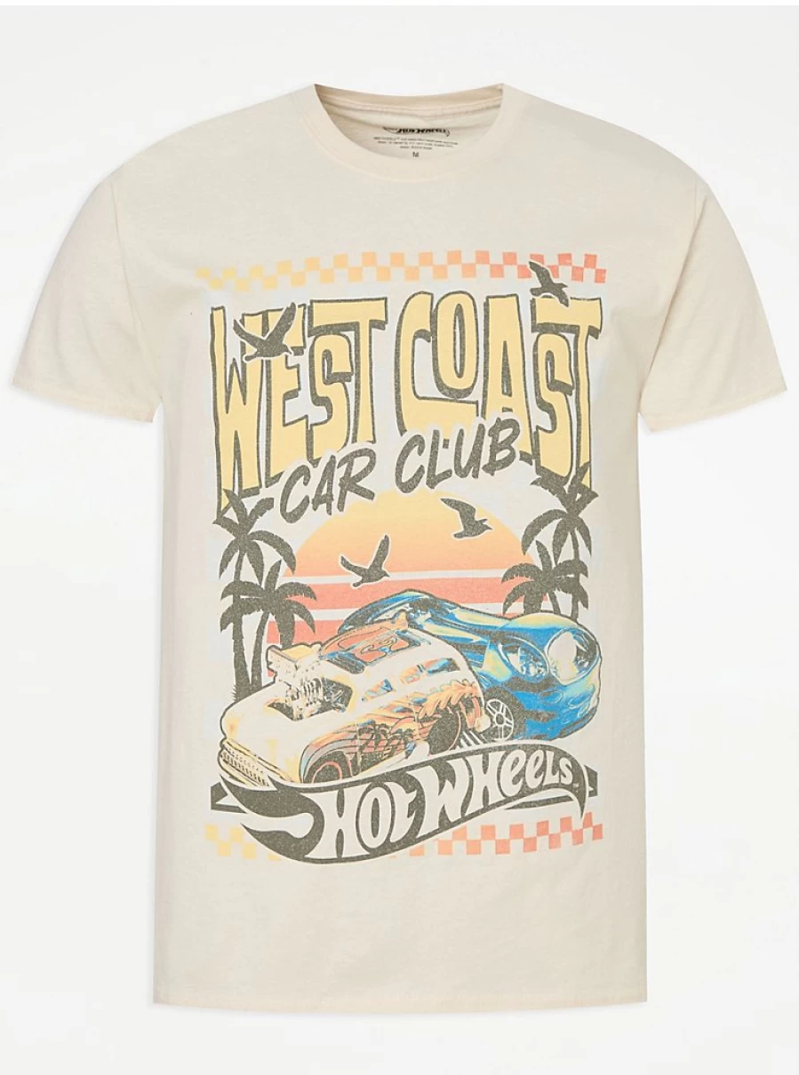 George at Asda Men's Hot Wheels West Coast Car Club Graphic T-Shirt