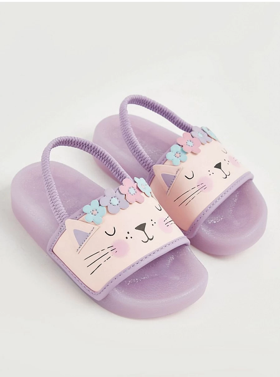 "George at Asda Purple Light-Up Kitten Sliders for Girls – Kids’ Light-Up Sandals Review"