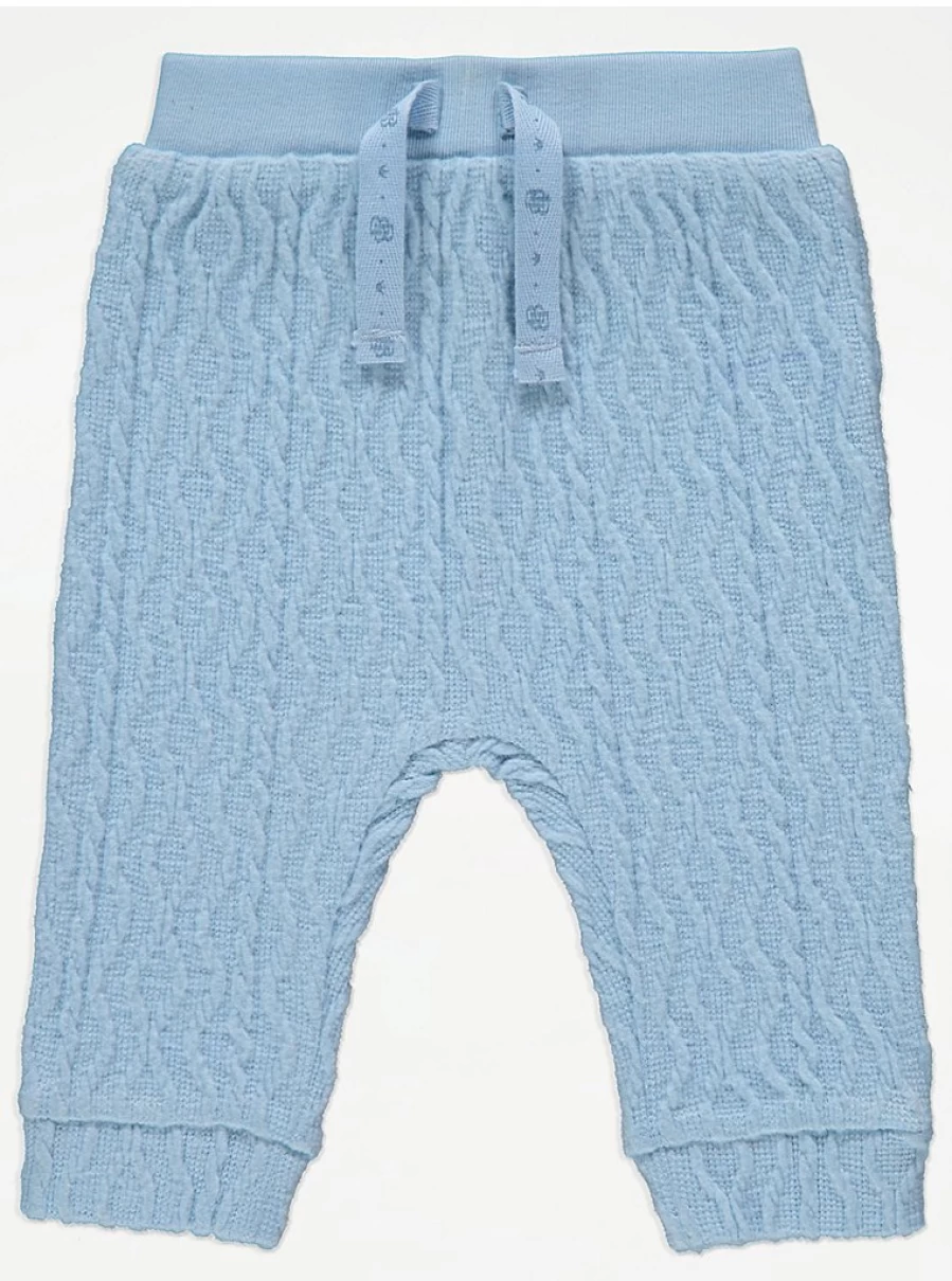 "George at Asda Boys' Light Blue Knitted Polo Top, Trousers & Socks Outfit Set Reviews"