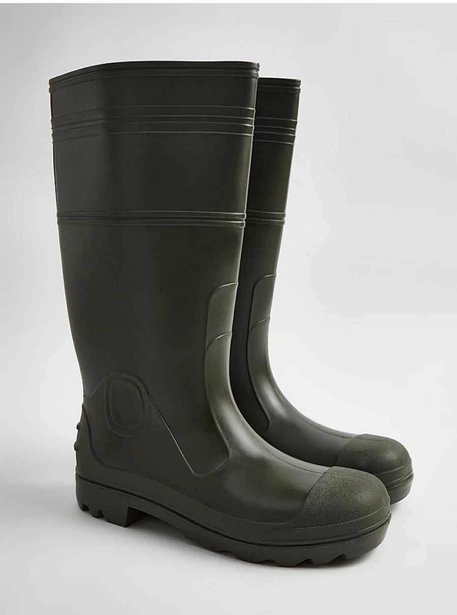 Men's Green Wellington Boots by George at Asda | Durable & Waterproof Rain Boots