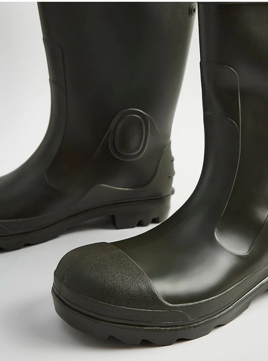 Men's Green Wellington Boots by George at Asda | Durable & Waterproof Rain Boots