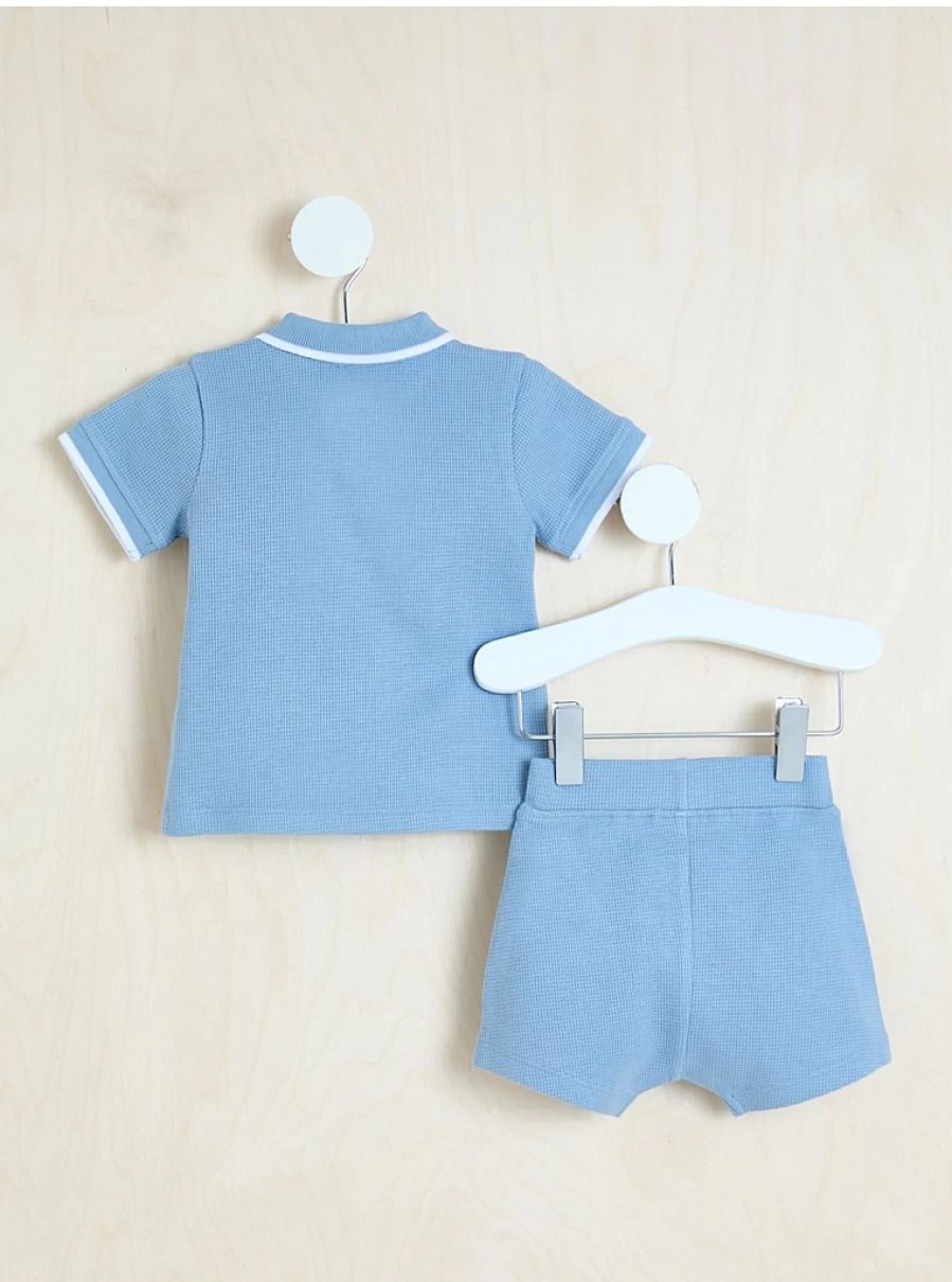 "George at Asda Boys Waffle Polo Shirt and Shorts Outfit – Billie Faiers Collection Review"
