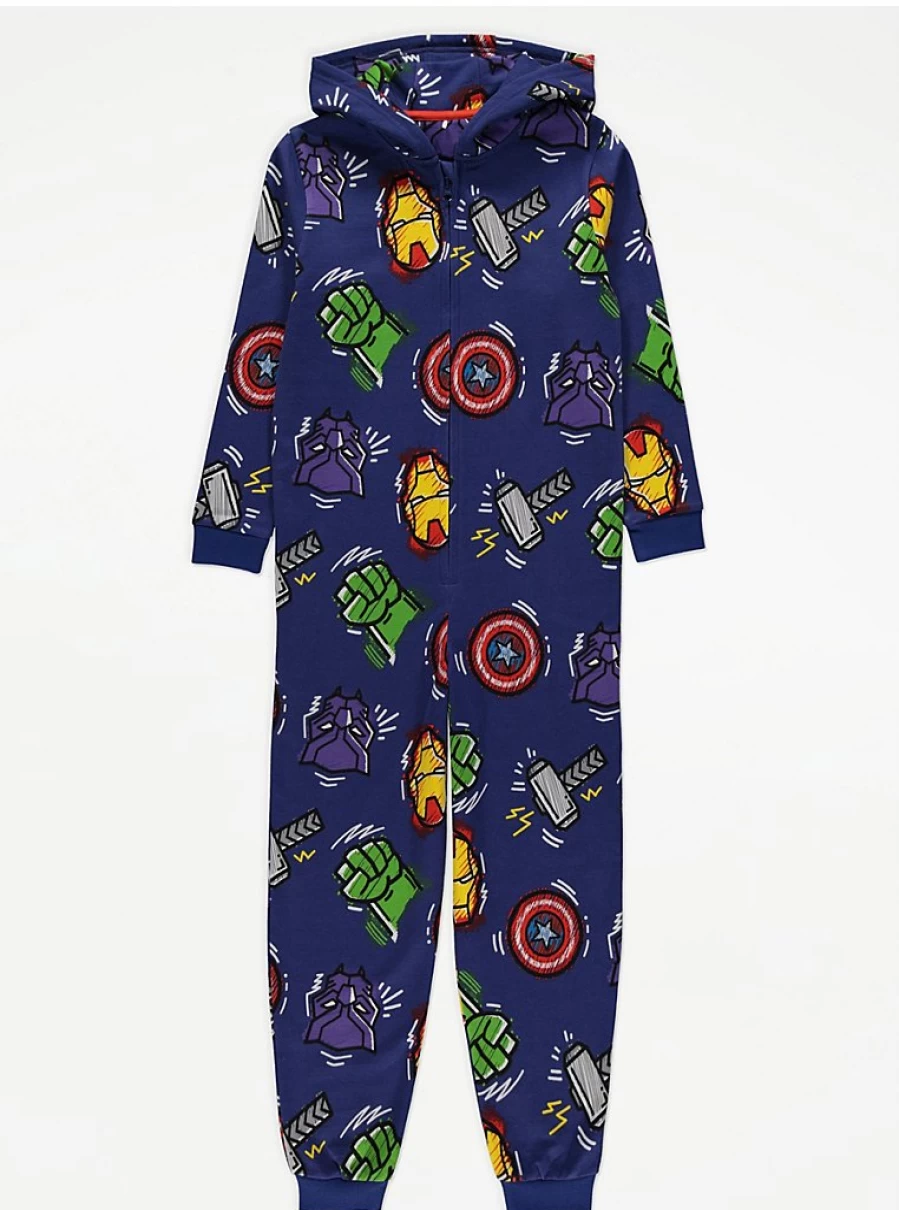 Marvel Superhero Boys Jersey Onesie | George at Asda | Kids Costume Pajamas