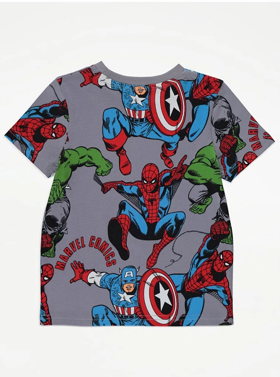 Marvel Avengers Grey T-Shirt for Boys | George at Asda | Kids Superhero Tee
