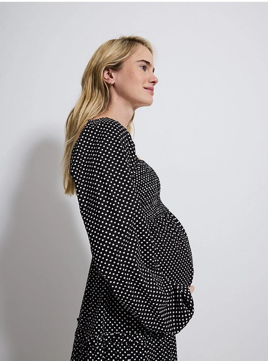 Baby Black Heart Tiered Midi Dress by George at Asda | Cute & Comfortable Infant Wear