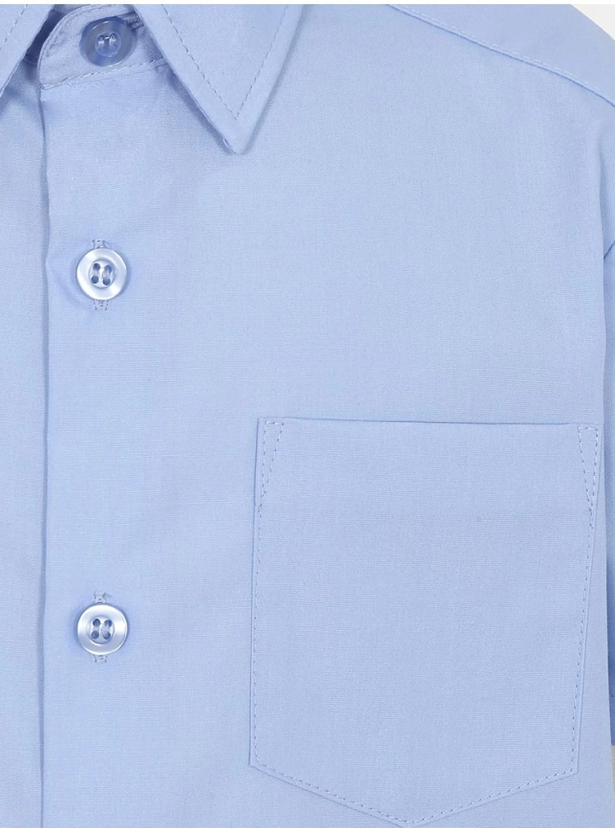 "George at Asda Girls' Light Blue Long Sleeve School Shirts 2-Pack – Comfortable & Durable Uniform Tops"