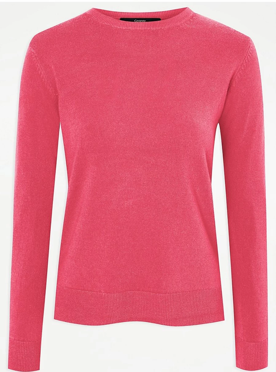 "George at Asda Women's Pink Soft Touch Knitted Jumper | Cozy Comfort & Style"