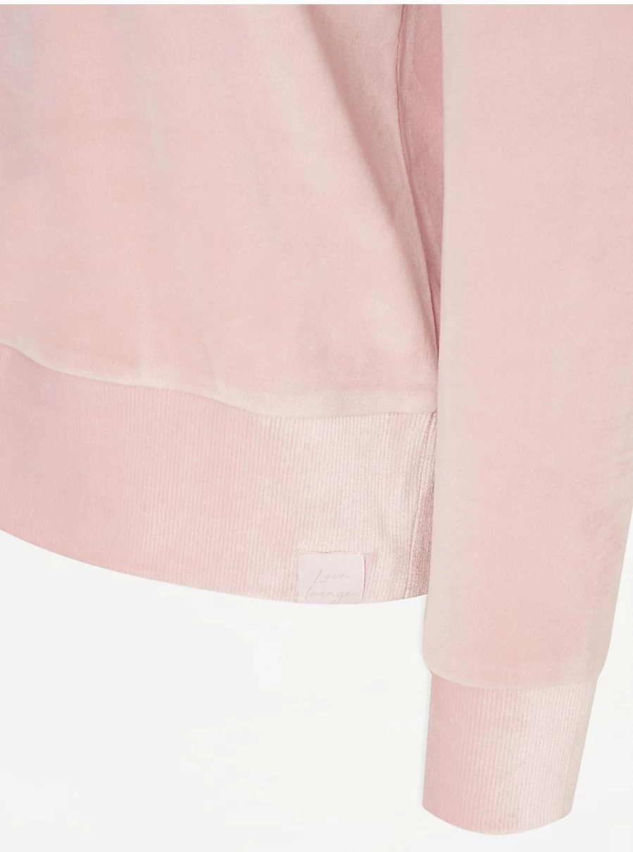 "George at Asda Pink Velour Cowl Neck Sleepwear Top | Women's Comfortable Loungewear"